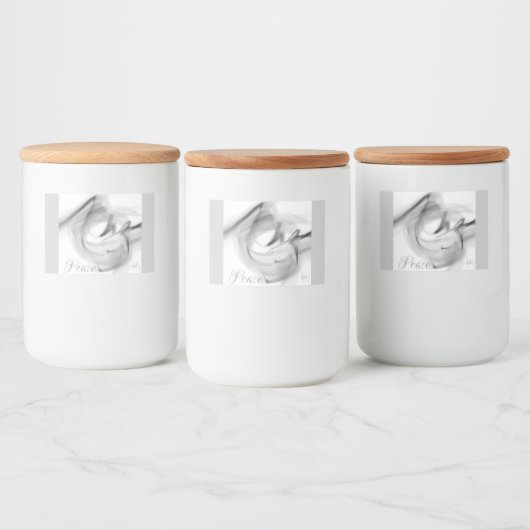 Peace Canister-label Voedselcontainer Etiket (Flessen)