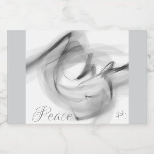 Peace Canister-label Voedselcontainer Etiket (Enkel label)