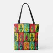 Peace Canvas tas (Achterkant)