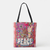 Peace Canvas tas (Achterkant)