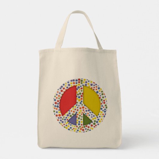 Peace Canvas tas (Achterkant)