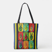 Peace Canvas tas (Achterkant)