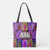 Peace Canvas tas (Achterkant)