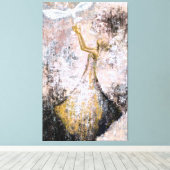 Peace Canvas Witte duif - Abstract schilderij Afdruk (Insitu (Houten vloer))