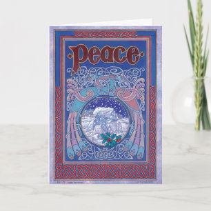 Peace Celtic Irish Christmas Kaart