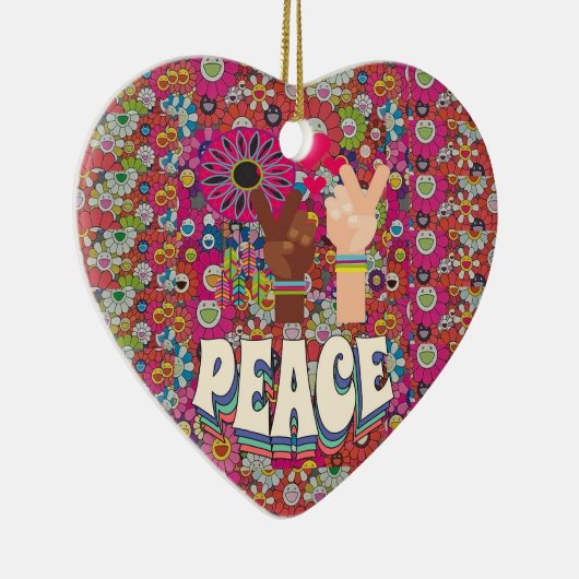 Peace Ceramic Ornament (Rechts)