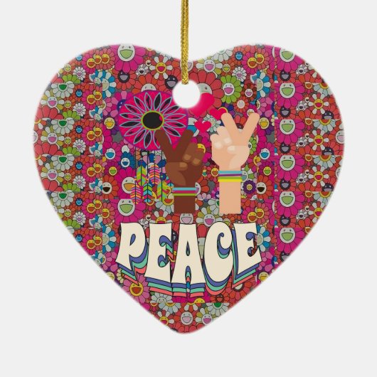 Peace Ceramic Ornament (Achterkant)
