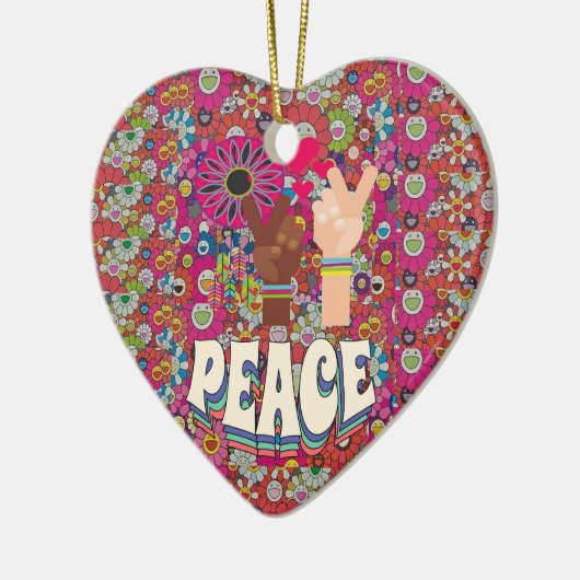 Peace Ceramic Ornament (Links)