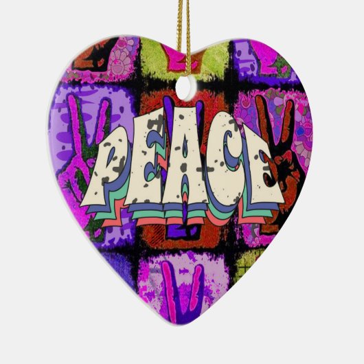 Peace Ceramic Ornament (Rechts)