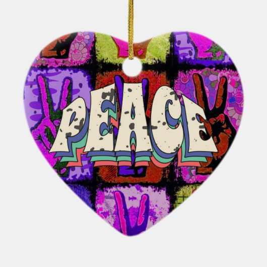 Peace Ceramic Ornament (Achterkant)