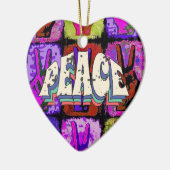 Peace Ceramic Ornament (Links)