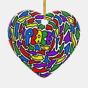 Peace Ceramic Ornament
