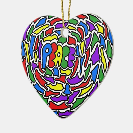 Peace Ceramic Ornament (Links)