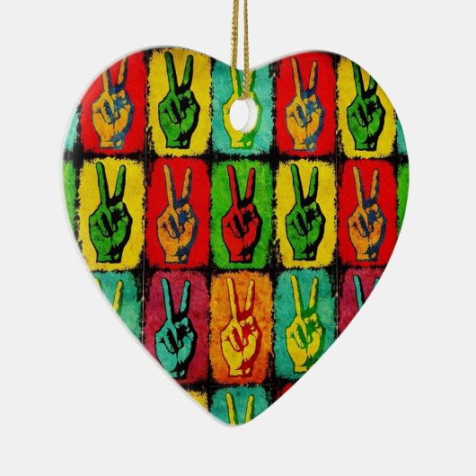Peace Ceramic Ornament (Rechts)