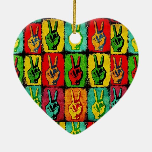 Peace Ceramic Ornament (Achterkant)