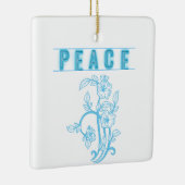 Peace Ceramic Square Ornament (Rechts)