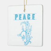 Peace Ceramic Square Ornament (Links)
