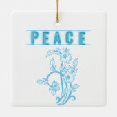 Peace Ceramic Square Ornament (Achterkant)