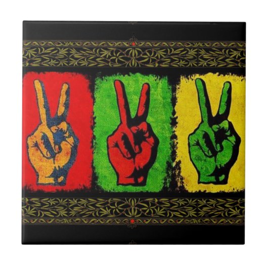 Peace Ceramic TIle Tegeltje (Voorkant)