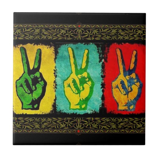 Peace Ceramic TIle Tegeltje (Voorkant)