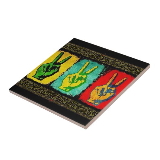 Peace Ceramic TIle Tegeltje (Zijkant)
