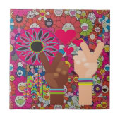 Peace Ceramic TIle Tegeltje (Voorkant)