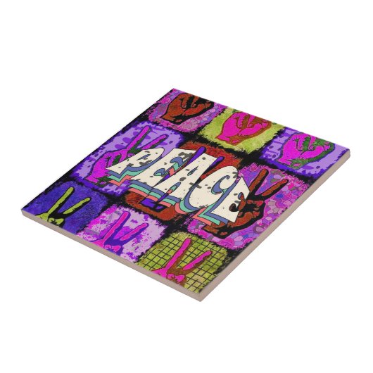 Peace Ceramic TIle Tegeltje (Zijkant)