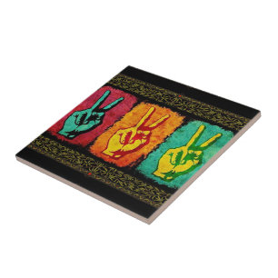 Peace Ceramic TIle Tegeltje