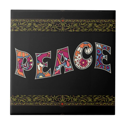 Peace Ceramic TIle Tegeltje (Voorkant)