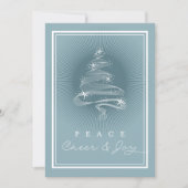Peace Cheer Joy Sparking Kerstmis Business Feestdagenkaart (Voorkant)