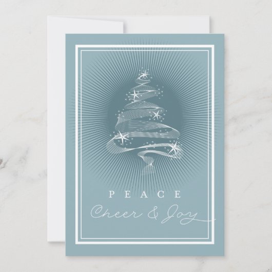 Peace Cheer Joy Sparking Kerstmis Business Feestdagenkaart (Voorkant)
