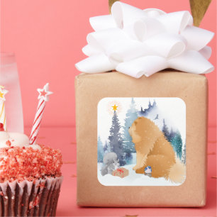 PEACE Chow dog 2 maten stickers