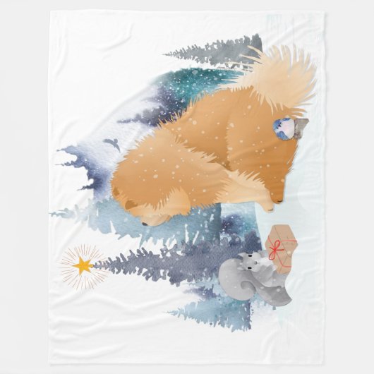 PEACE Chow hondenvakantie Fleece Deken (Voorkant)