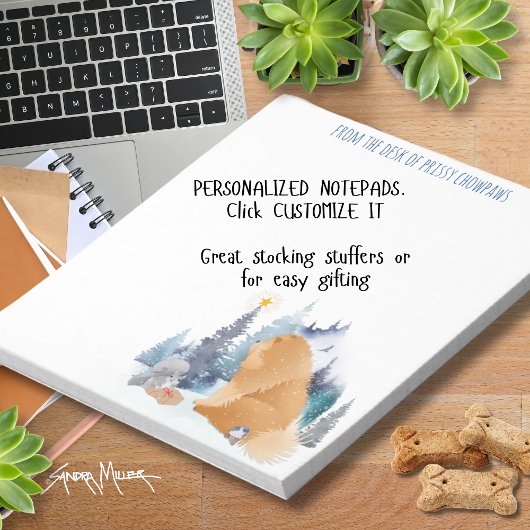 PEACE Chow hondenvakantie gepersonaliseerde tekst Notitieblok