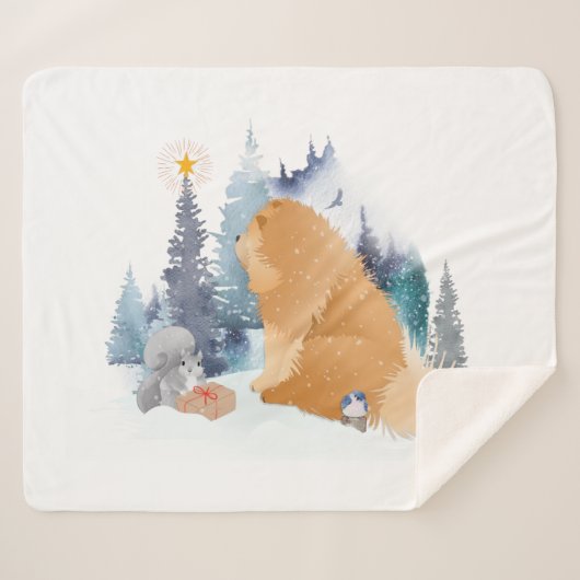 PEACE Chow hondenvakantie Sherpa Deken (Voorkant (horizontaal))