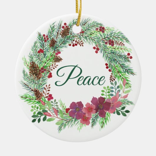 Peace Christmas Advent Ornament (Voorkant)