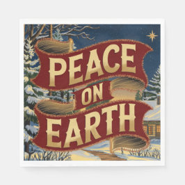 Peace Christmas Napkin Servet