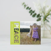 Peace Christmas Photo Briefkaart (Staand voorkant)