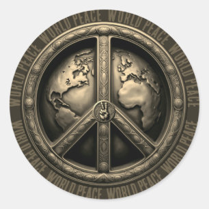 Peace classic ronde sticker