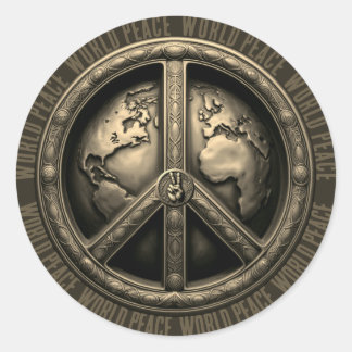 Peace classic ronde sticker