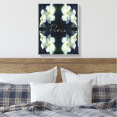 Peace Clematis Flower Abstract Inspirerend Canvas Afdruk (Insitu (Slaapkamer))