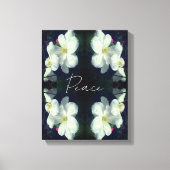 Peace Clematis Flower Abstract Inspirerend Canvas Afdruk (Voorkant)