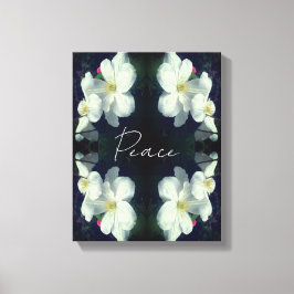 Peace Clematis Flower Abstract Inspirerend Canvas Afdruk