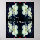 Peace Clematis Flower Abstract Inspirerend Poster (Voorkant)