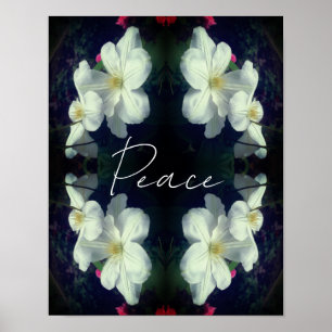 Peace Clematis Flower Abstract Inspirerend Poster