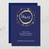 Peace Corporate Blue Professional Feestdagenkaart (Voorkant / Achterkant)