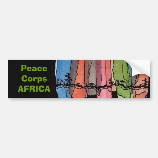 Peace Corps Africa Bumpersticker (Voorkant)
