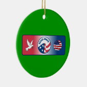 Peace Corps Dove Custom Keramisch Ornament (Rechts)