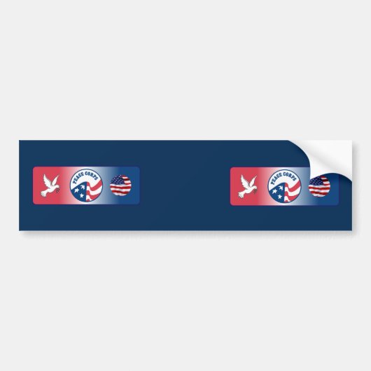 Peace Corps Dove Shield Bumpersticker (Voorkant)