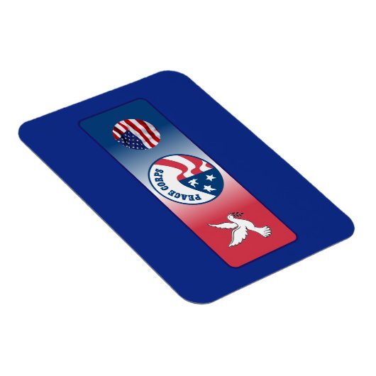 Peace Corps Dove Shield Magneet (Rechterzijde)